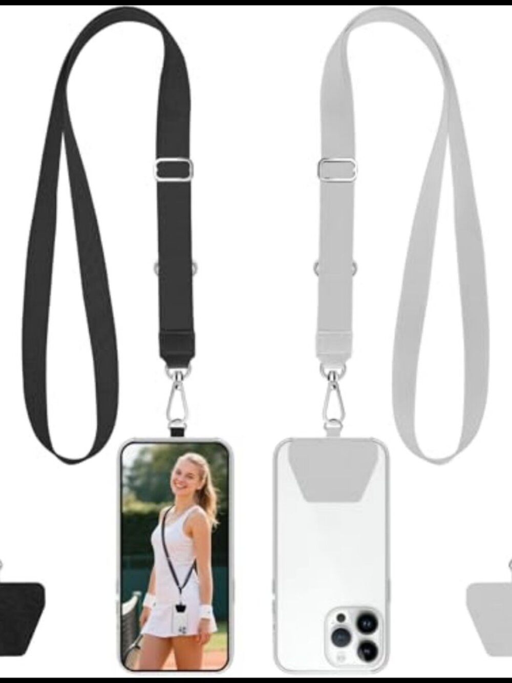 2 Pack Phone Lanyard Neck & Wrist Strap Nylon Anti-Drop Hands-Free